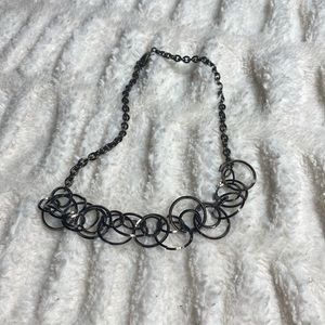 Dark gray hematite color necklace